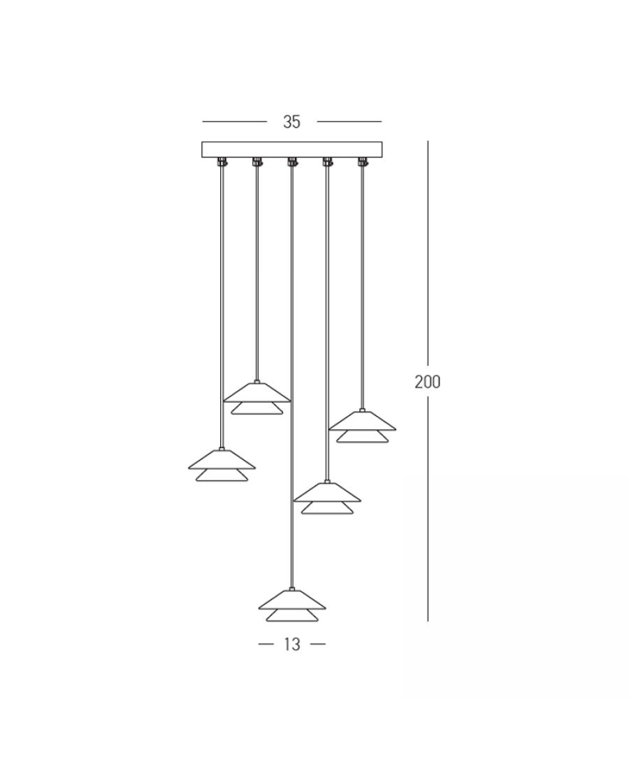 Lampa wisząca LED 25453 45W 3000K Zambelis Lights