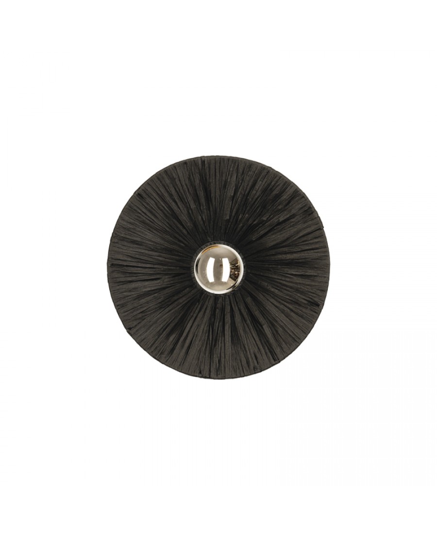 25455 WALL LIGHT 1xE27 MAX 20W METAL - BLACK RATTAN Zambelis Lights