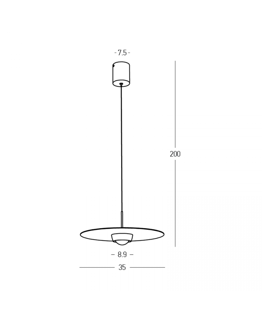 Lampa wisząca LED 2586 21W 3000K Zambelis