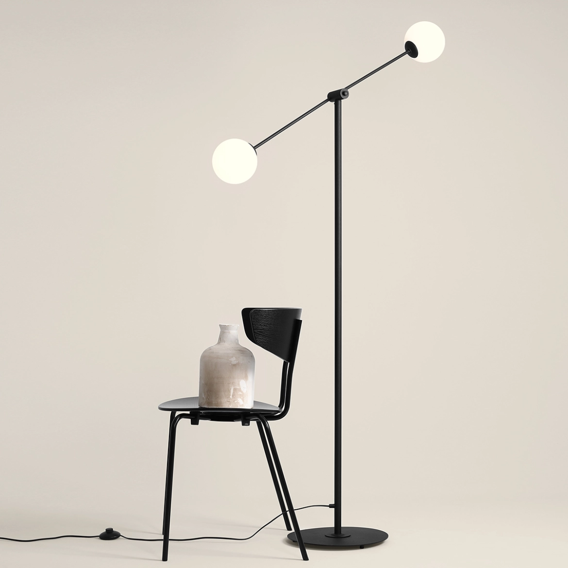 LAMPA STOJĄCA OHIO BLACK 1081A1 ALDEX