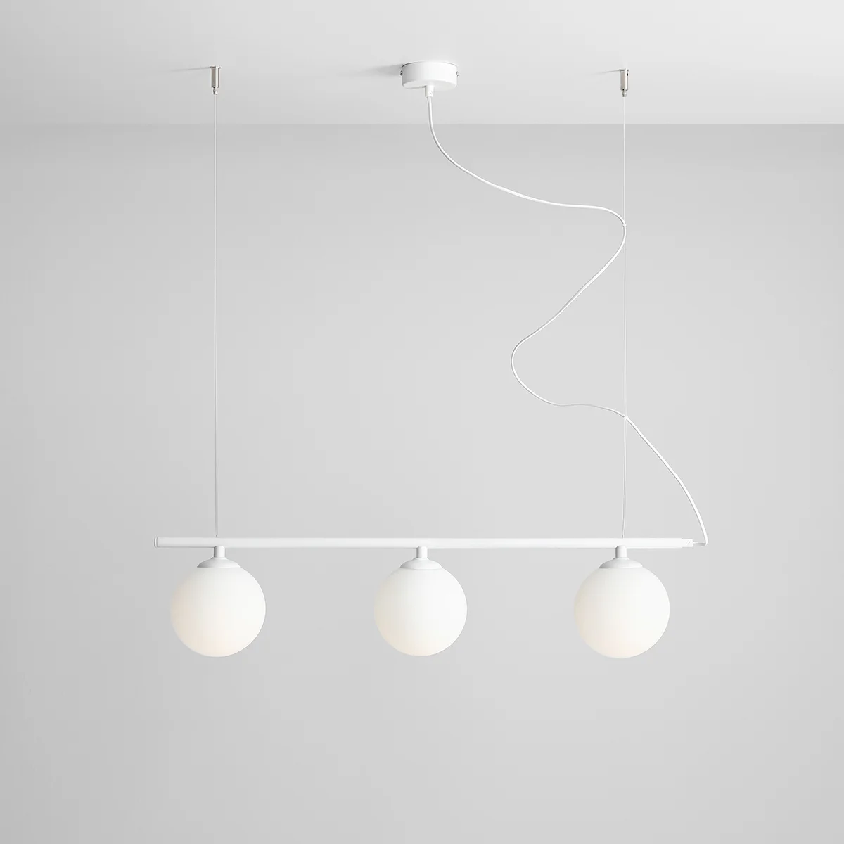 LAMPA WISZĄCĄ BERYL GLASS 3 WHITE 1006E ALDEX
