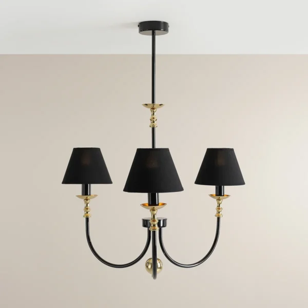 ROMA 3 BLACK 1118E1 Elegancki żyrandol Aldex