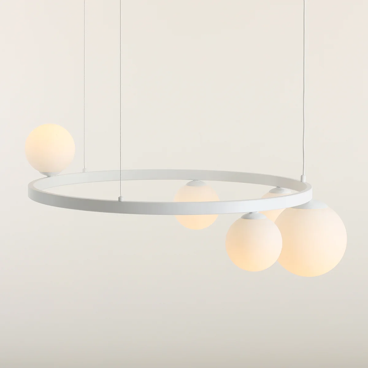 Lampa wisząca GARDA 5 RING WHITE 1099F_R Aldex