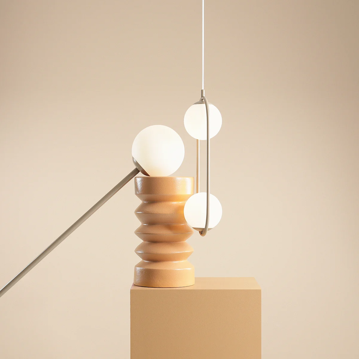 RIVA 2 BEIGE 1086H17 Lampa wisząca #colours Aldex