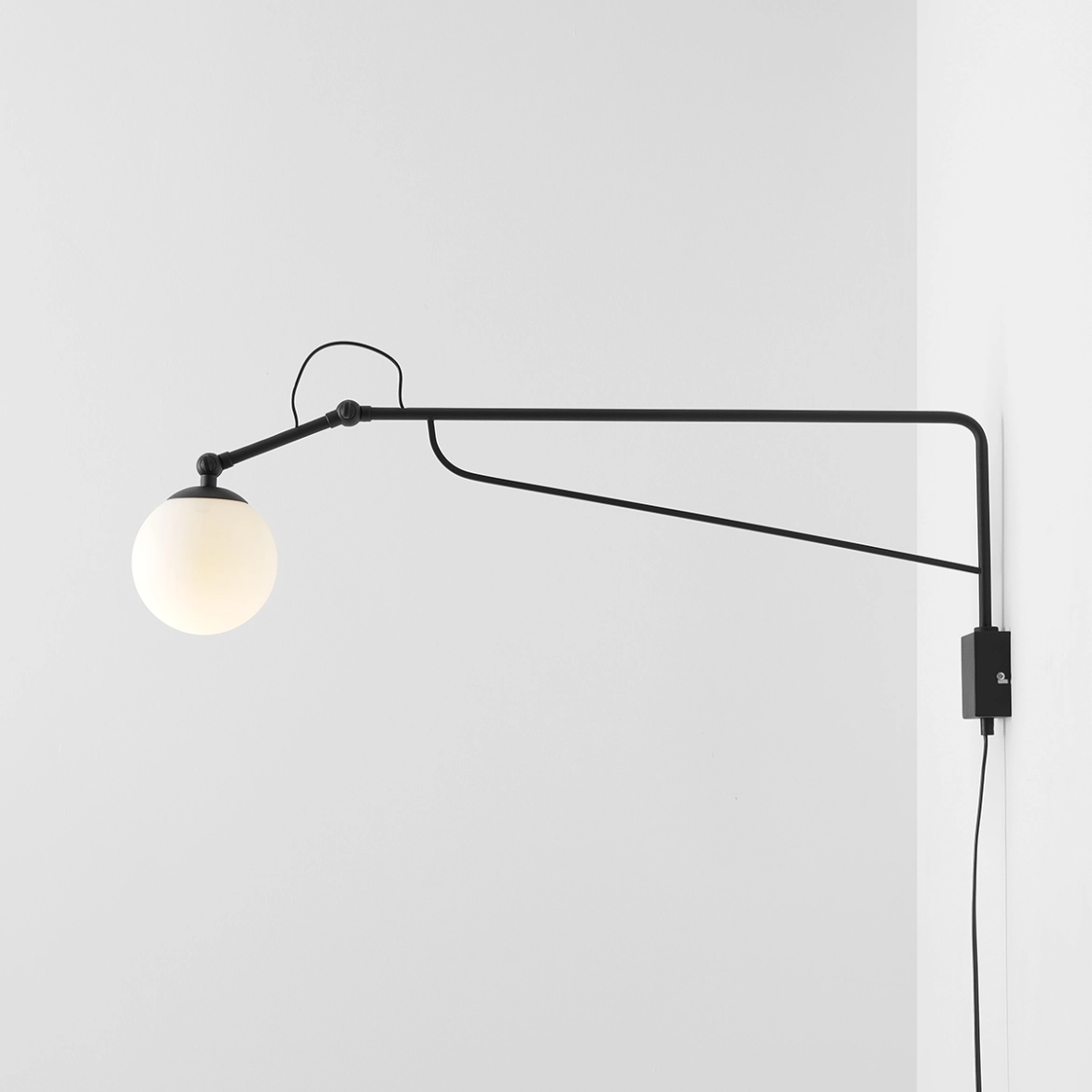KINKIET SOHO GLASS DUŻY BLACK 1105C1_D ALDEX