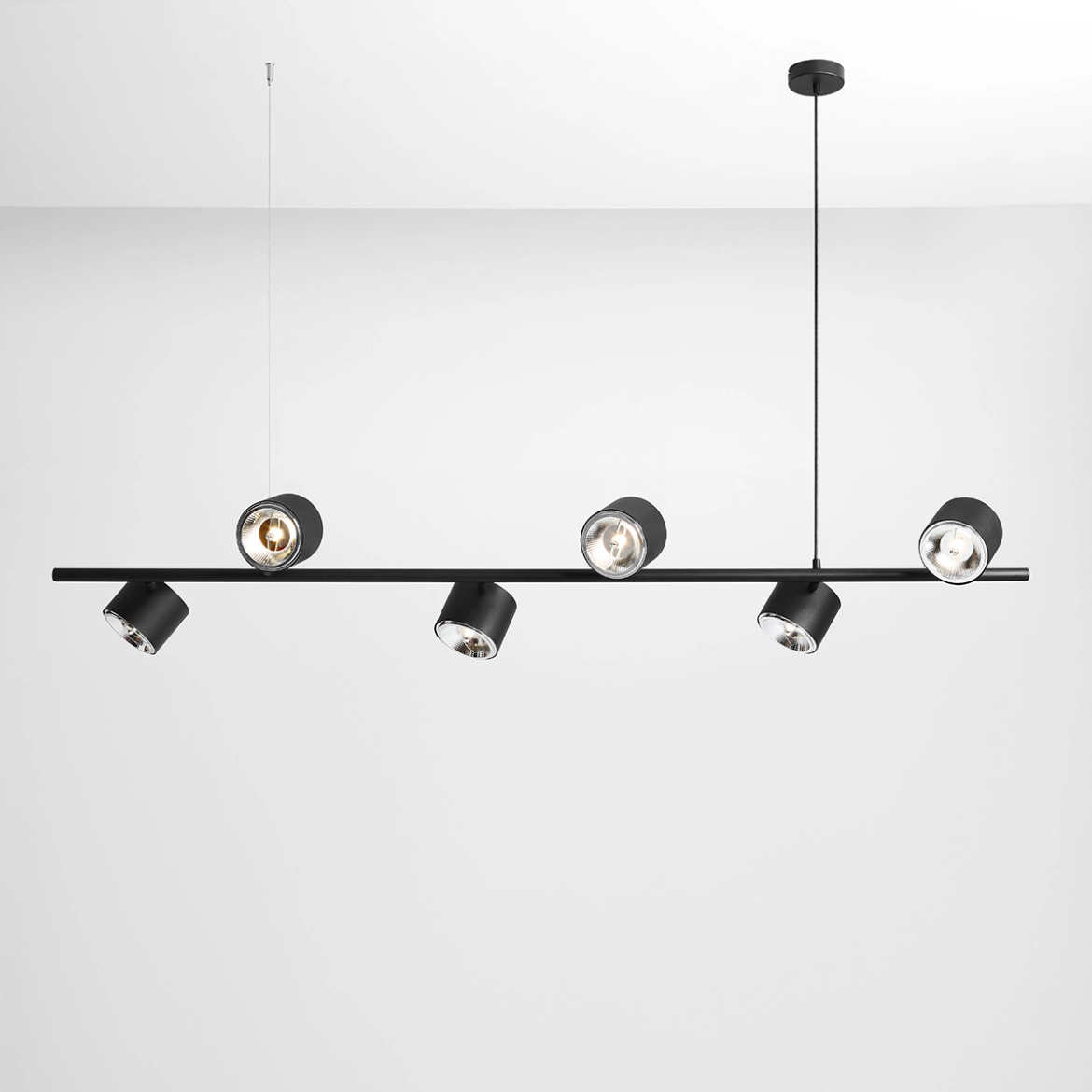 Lampa wisząca 6-PŁ BOT BLACK 1047K ALDEX