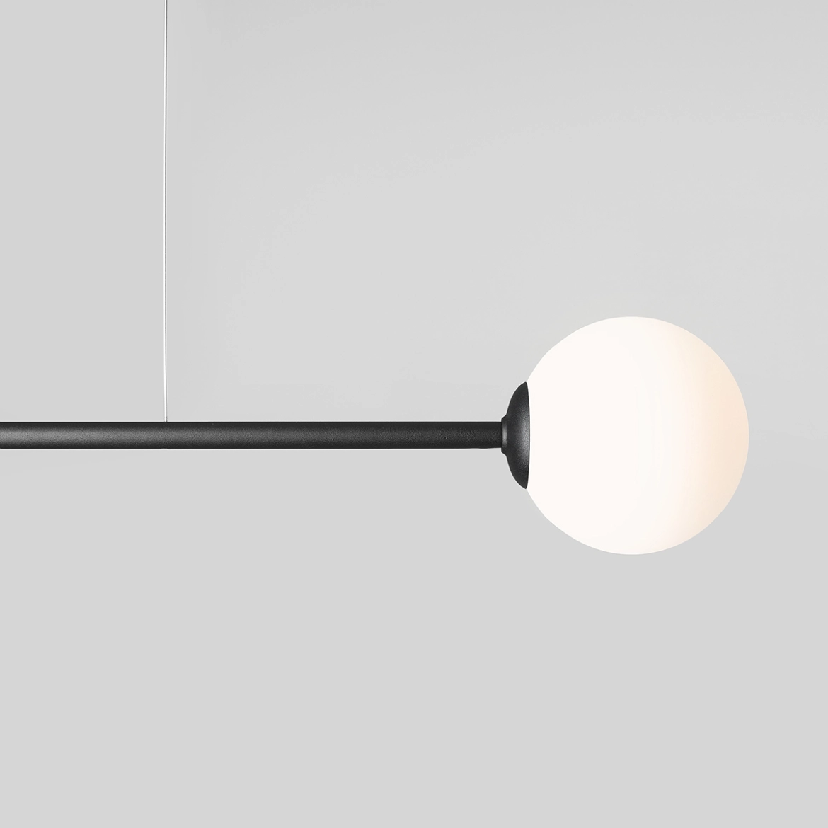 LAMPA WISZĄCA 2-PŁ. PURE BLACK (średnica klosza 14cm) 1064H1 ALDEX