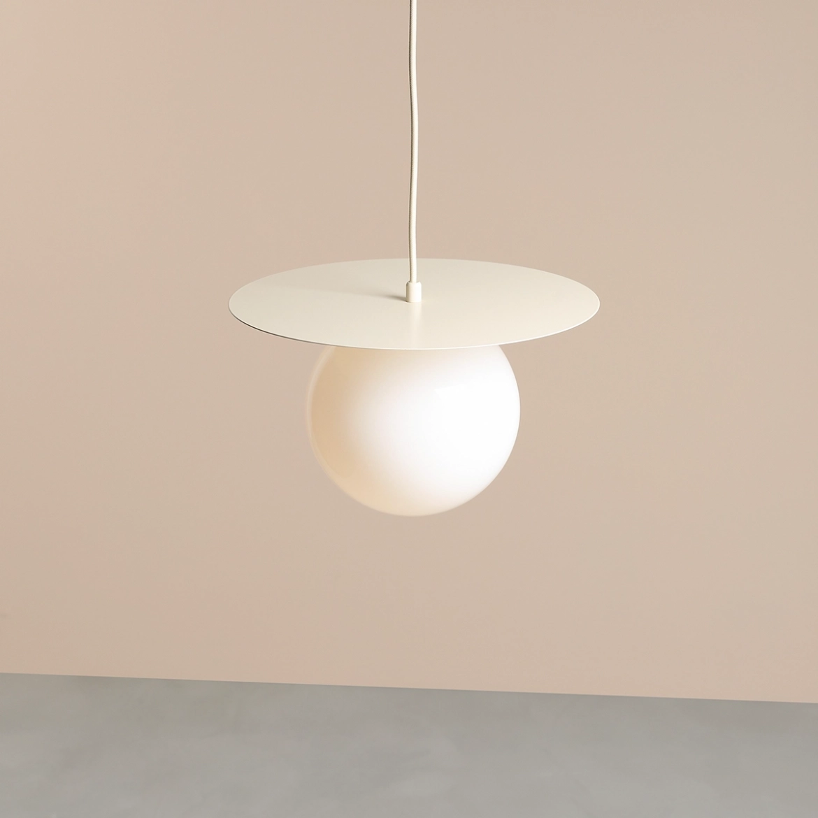 LAMPA WISZĄCA LOOP CREAM M 1125G9_M Aldex