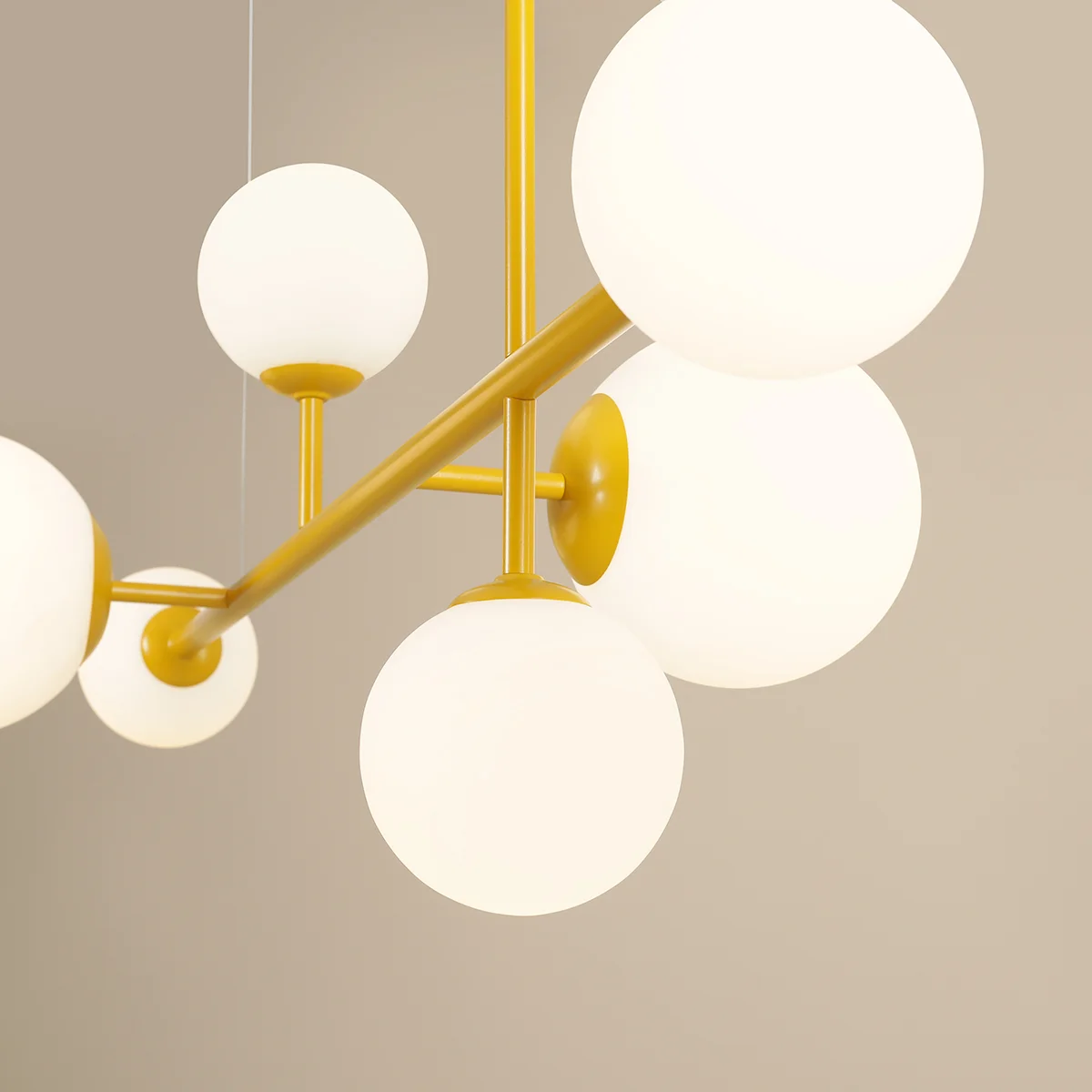DIONE 6 MUSTARD 1092K14 Nowoczesna lampa wisząca #colours Aldex
