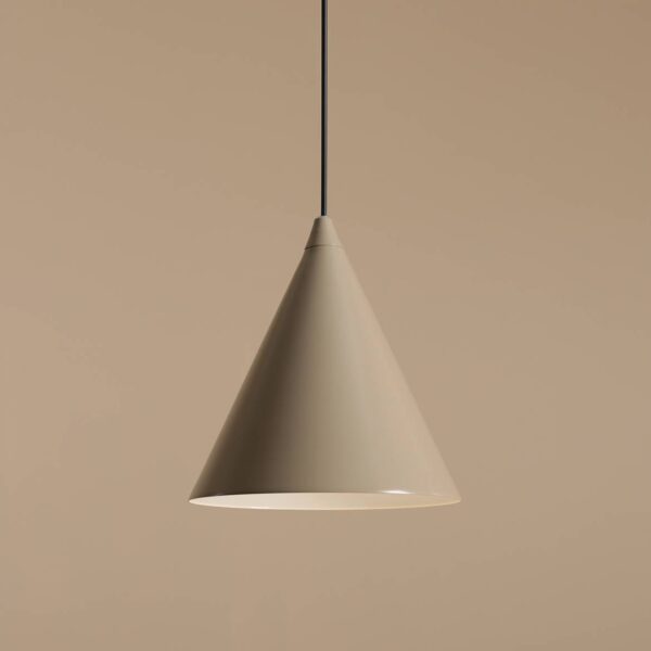 Beżowa lampa wisząca w kształcie stożka FORM BEIGE 1108G17 Aldex