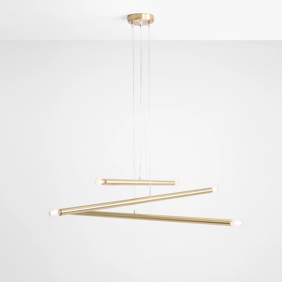 LAMPA WISZĄCA TUBO 6 BRASS 1072K40 ALDEX