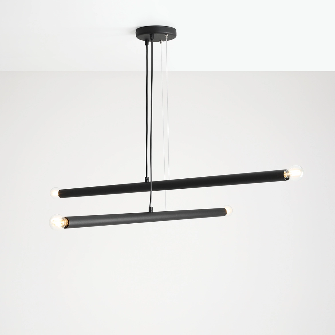 Lampa Wisząca TUBO 4 Czarny 1072L1 Aldex