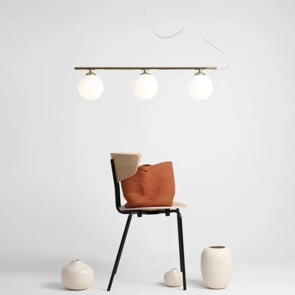 LAMPA WISZĄCĄ BERYL GLASS 3 GOLD 1006E_30 ALDEX