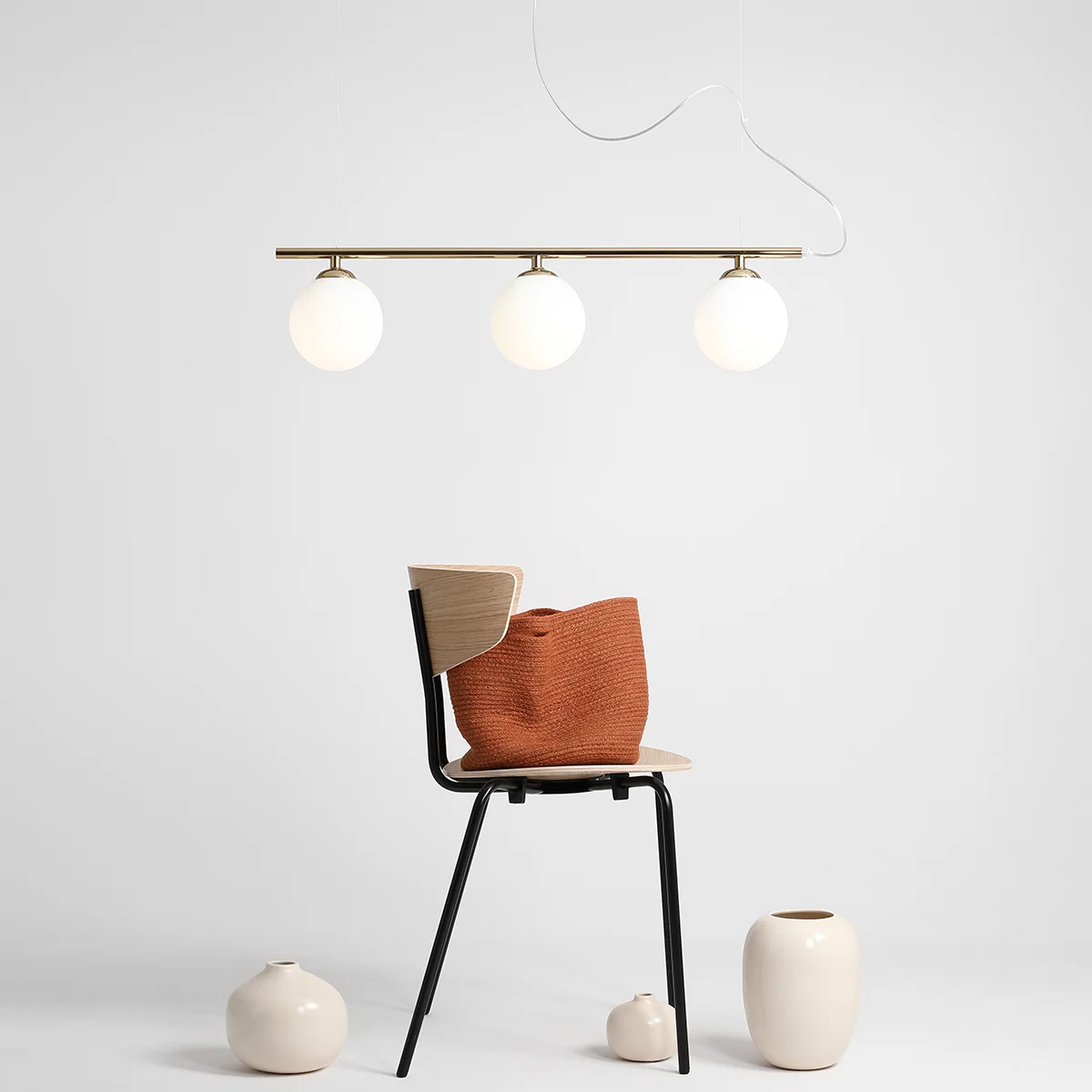 LAMPA WISZĄCĄ BERYL GLASS 3 GOLD 1006E_30 ALDEX