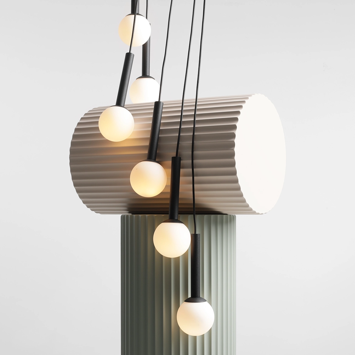 Lampa Wisząca Riu 9 RING Czarny 1117N1 Aldex