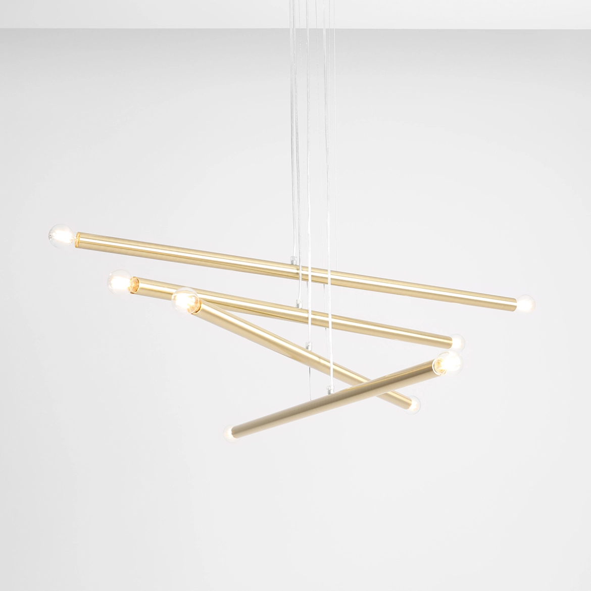 LAMPA WISZĄCA TUBO 8 BRASS 1072P40 ALDEX
