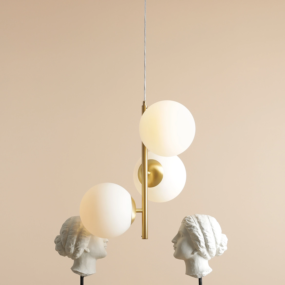Lampa Wisząca Fin 3 Mosiądz M 1120E40_M Aldex