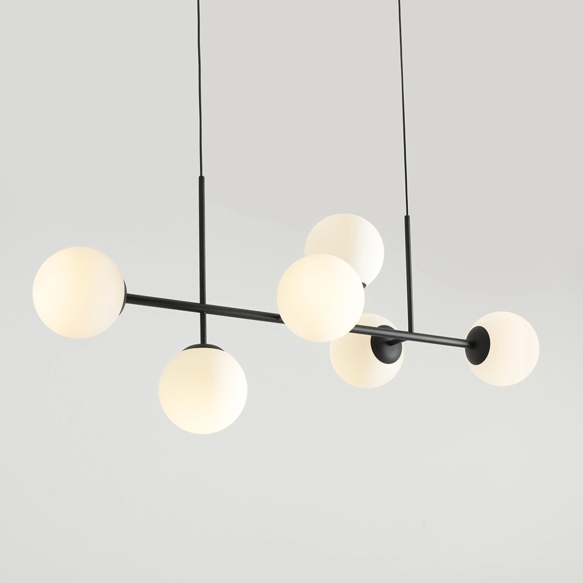 Lampa Wisząca Fin 6 Czarny 1120K1 Aldex