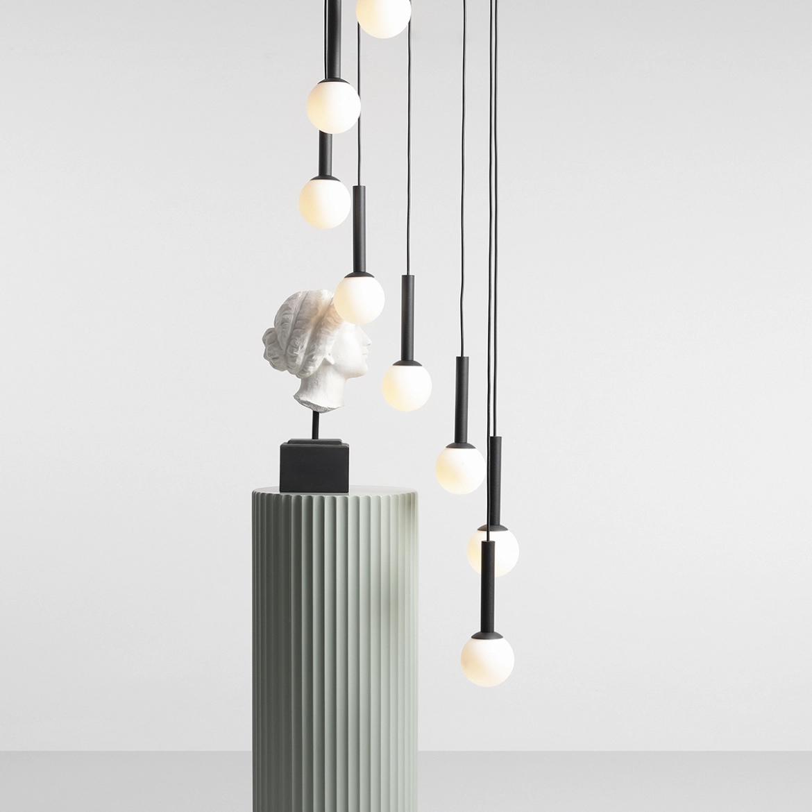 Lampa Wisząca Riu 9 RING Czarny 1117N1 Aldex