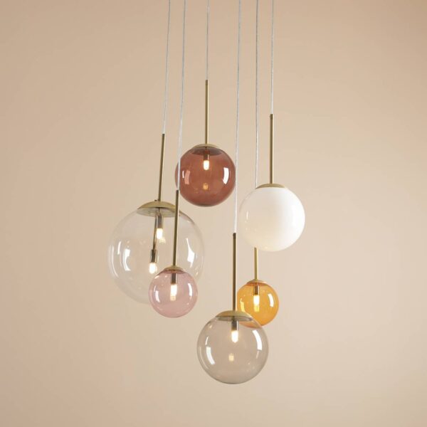 LAMPA WISZĄCA BOSSO 6 RING MULTICOLOUR 1119K40_R Aldex
