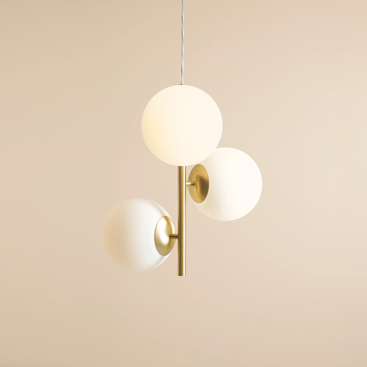 Lampa Wisząca Fin 3 Mosiądz M 1120E40_M Aldex