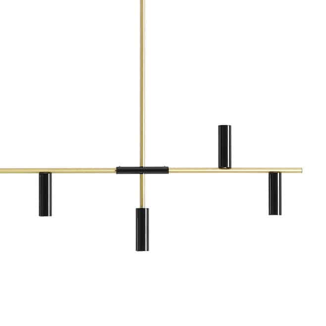 LAMPA WISZĄCA TREVO 7 BLACK BRASS 1083T40 ALDEX