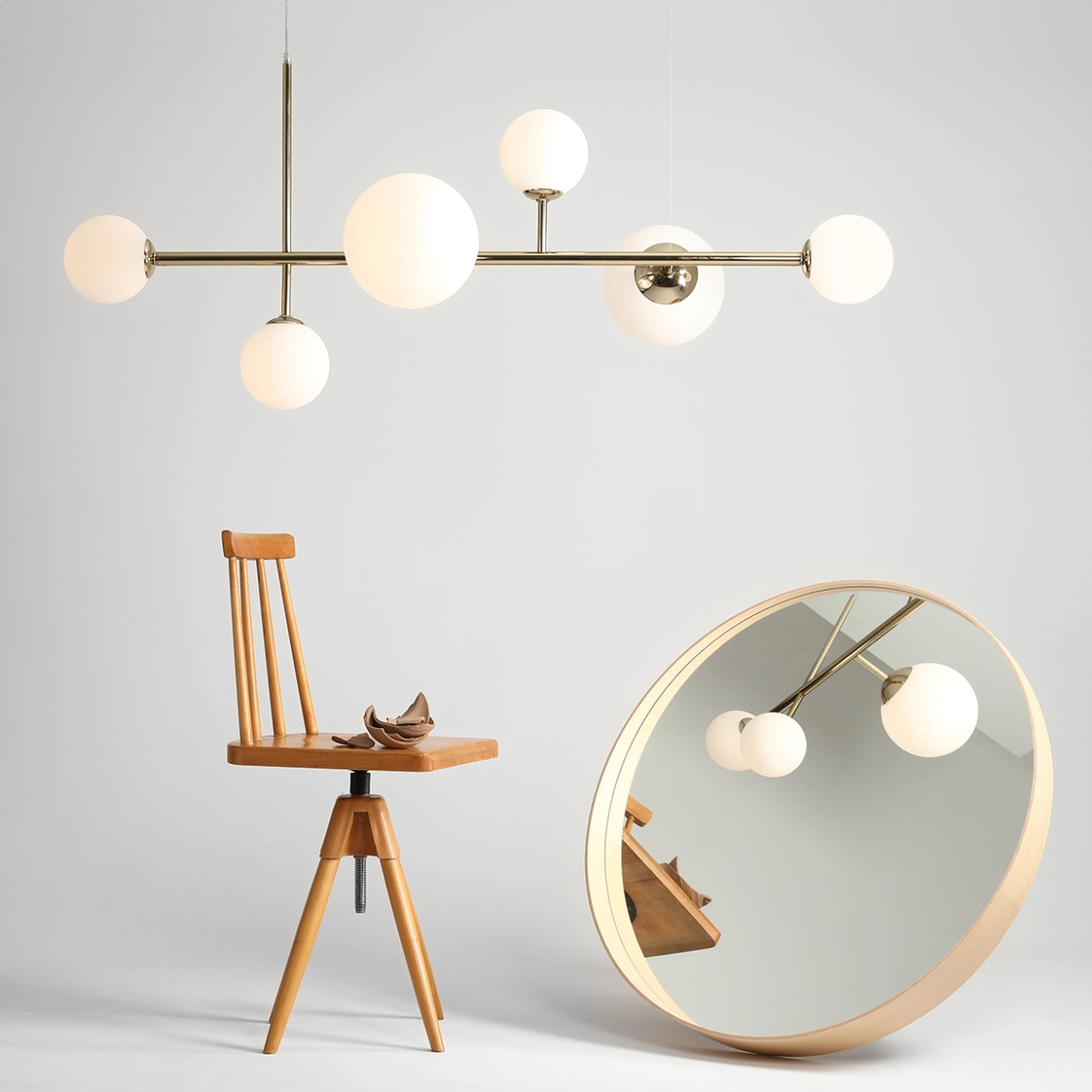 Lampa wisząca DIONE 6 gold 1092K30 ALDEX