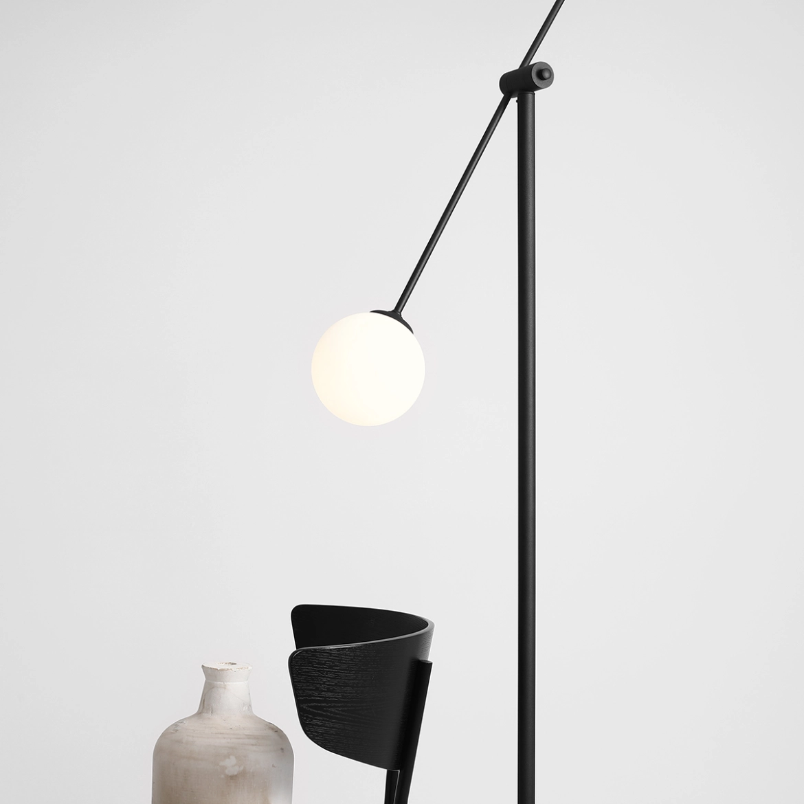 LAMPA STOJĄCA OHIO BLACK 1081A1 ALDEX