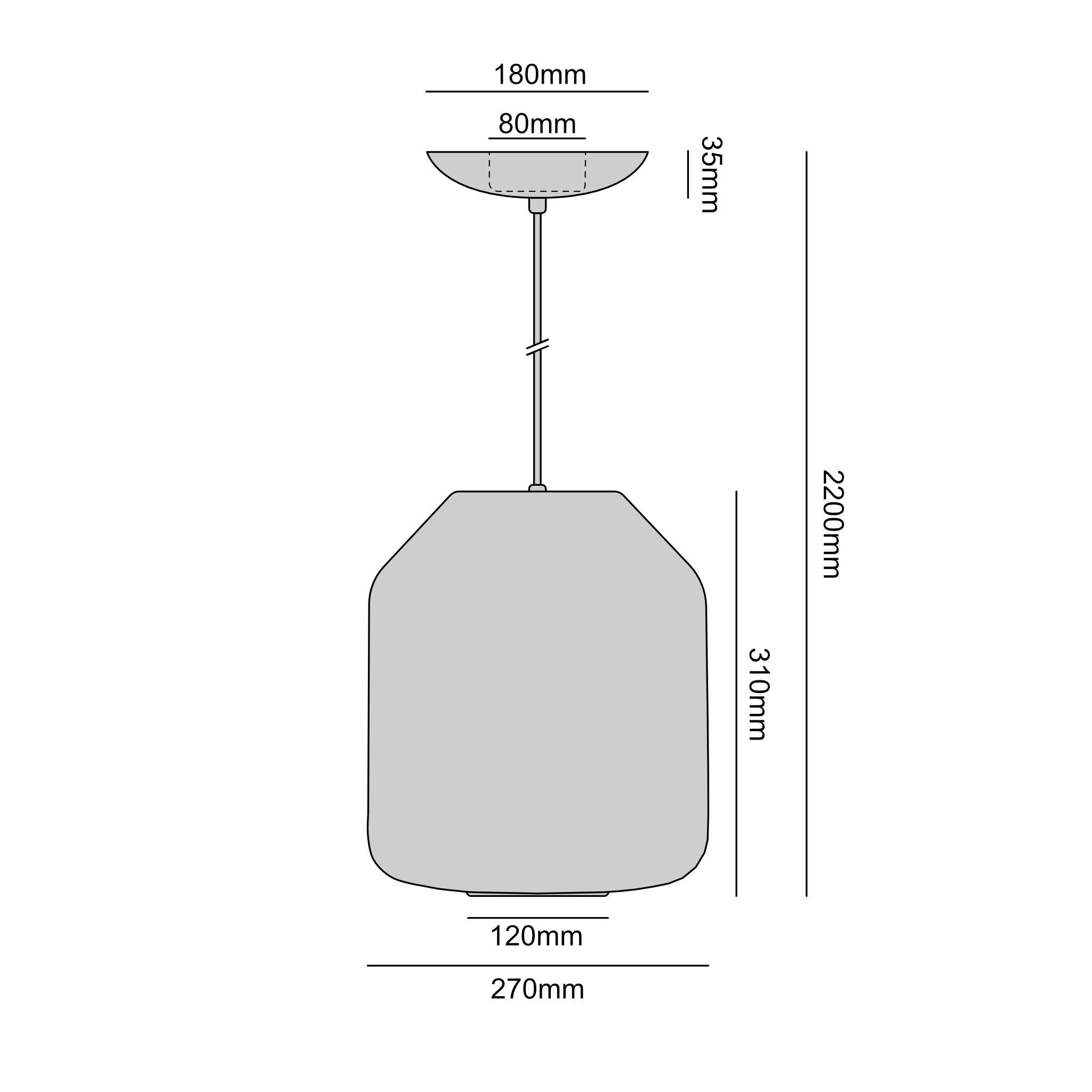 FLASK saphire L 8500G31_L 1 x E27 max 15W Aldex