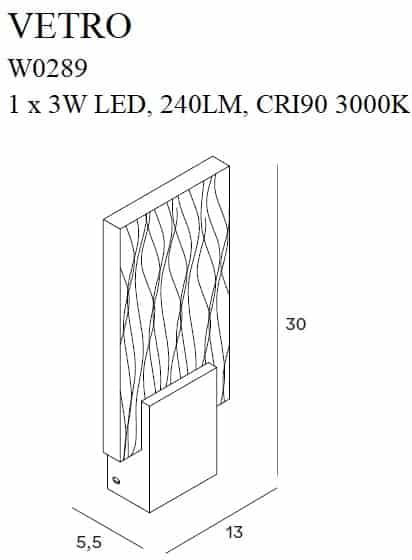 KINKIET VETRO W0289 MaxLight