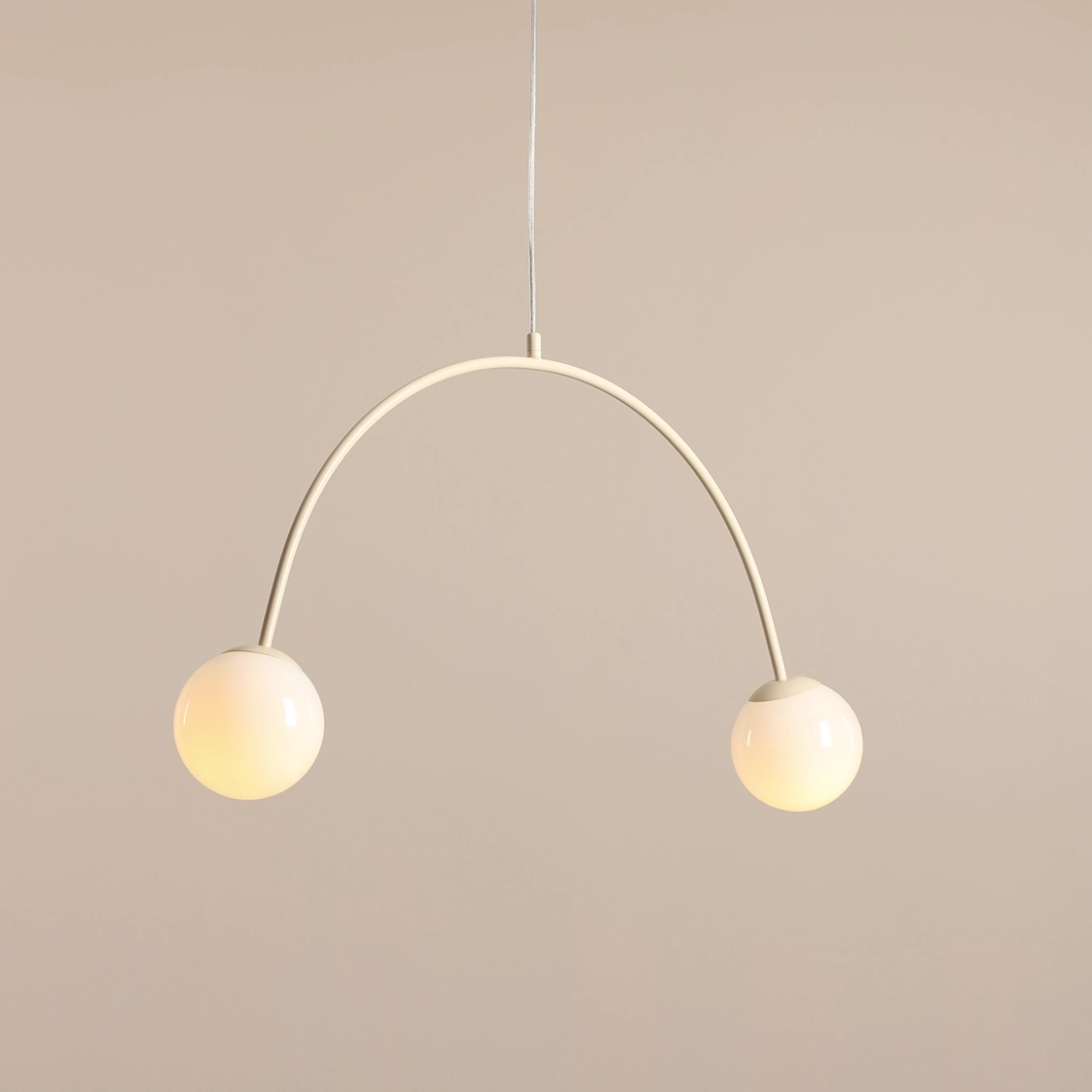 Lampa Wisząca Una 2 Kremowy 1116H9 Aldex