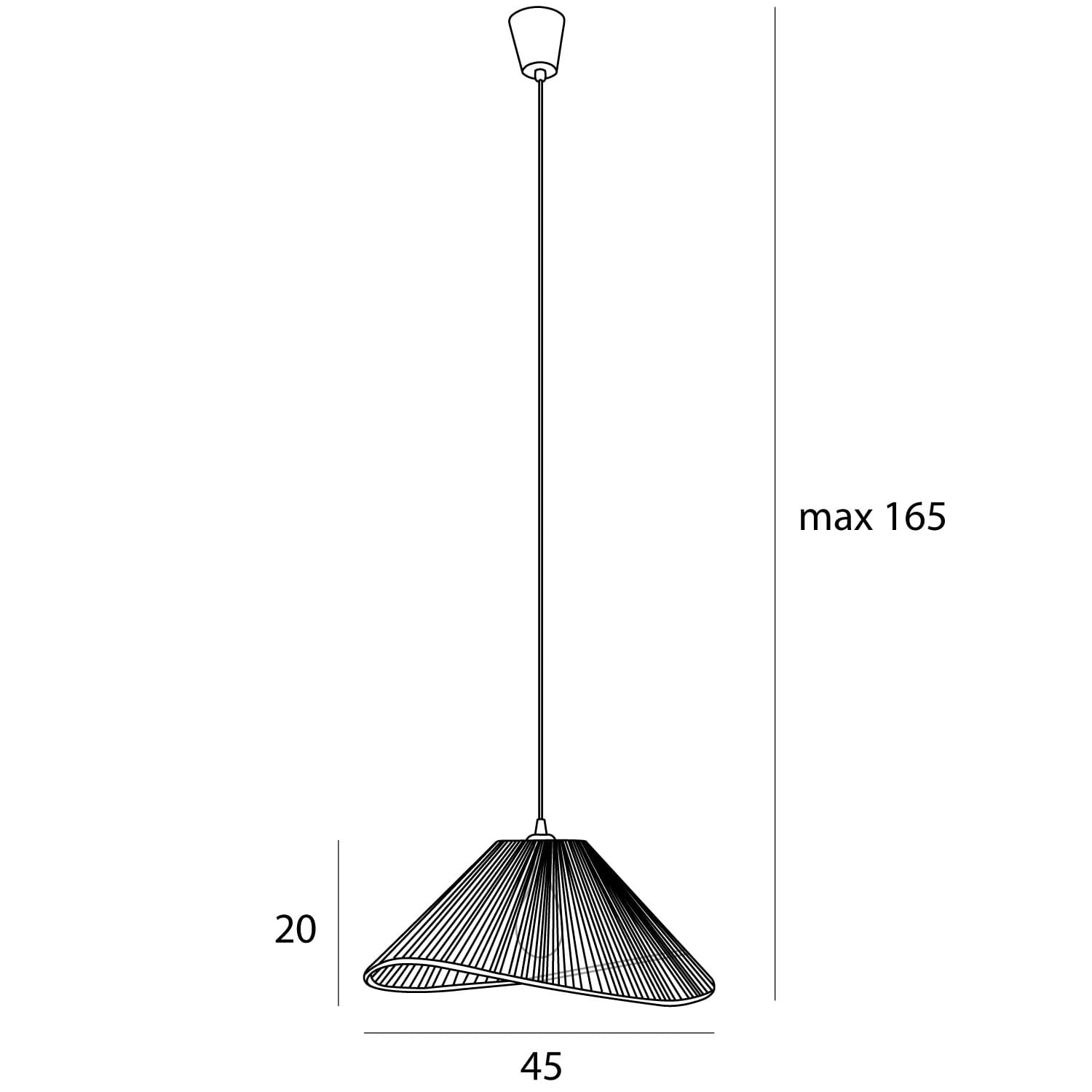 Lampa wisząca Amalfi I Natural P0577 MaxLight