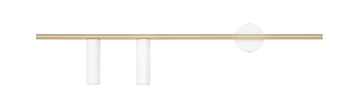 KINKIET TREVO 2 White BRASS 1097D40 ALDEX