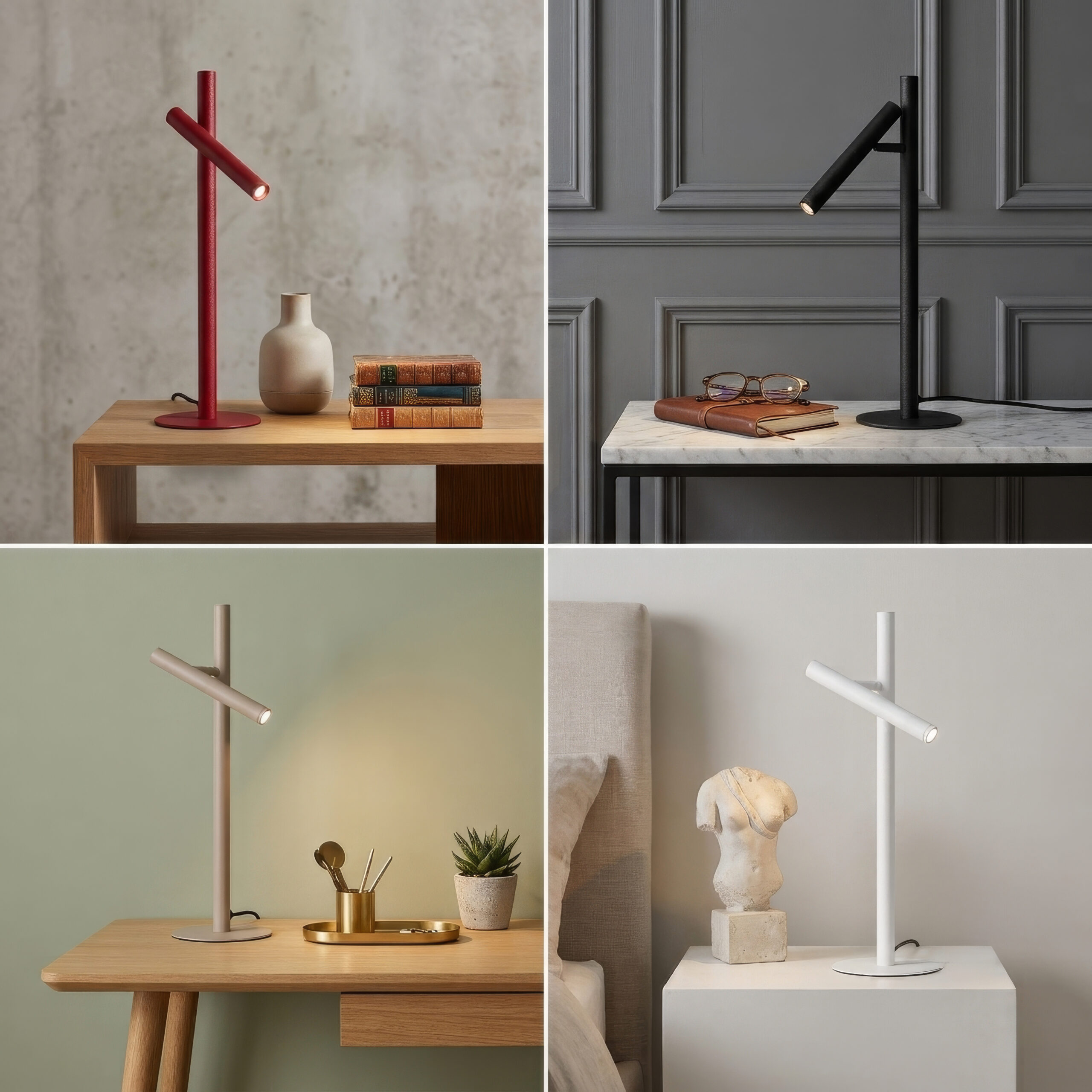 Lampa stołowa TROST TABLE czerwona AZ6800 Azzardo