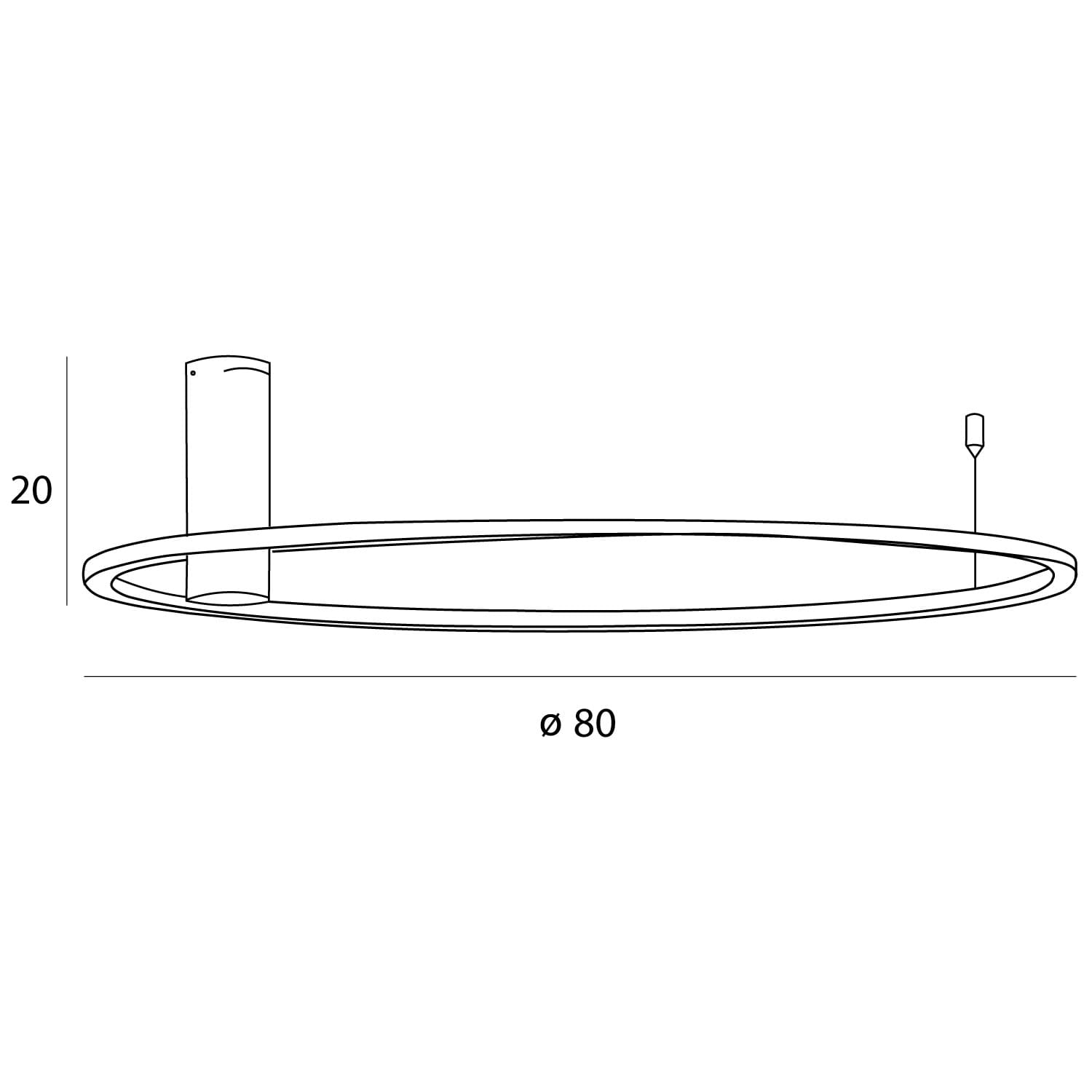 Plafon Queen 80cm Brushed Gold 20W 3000K C0240 MaxLight