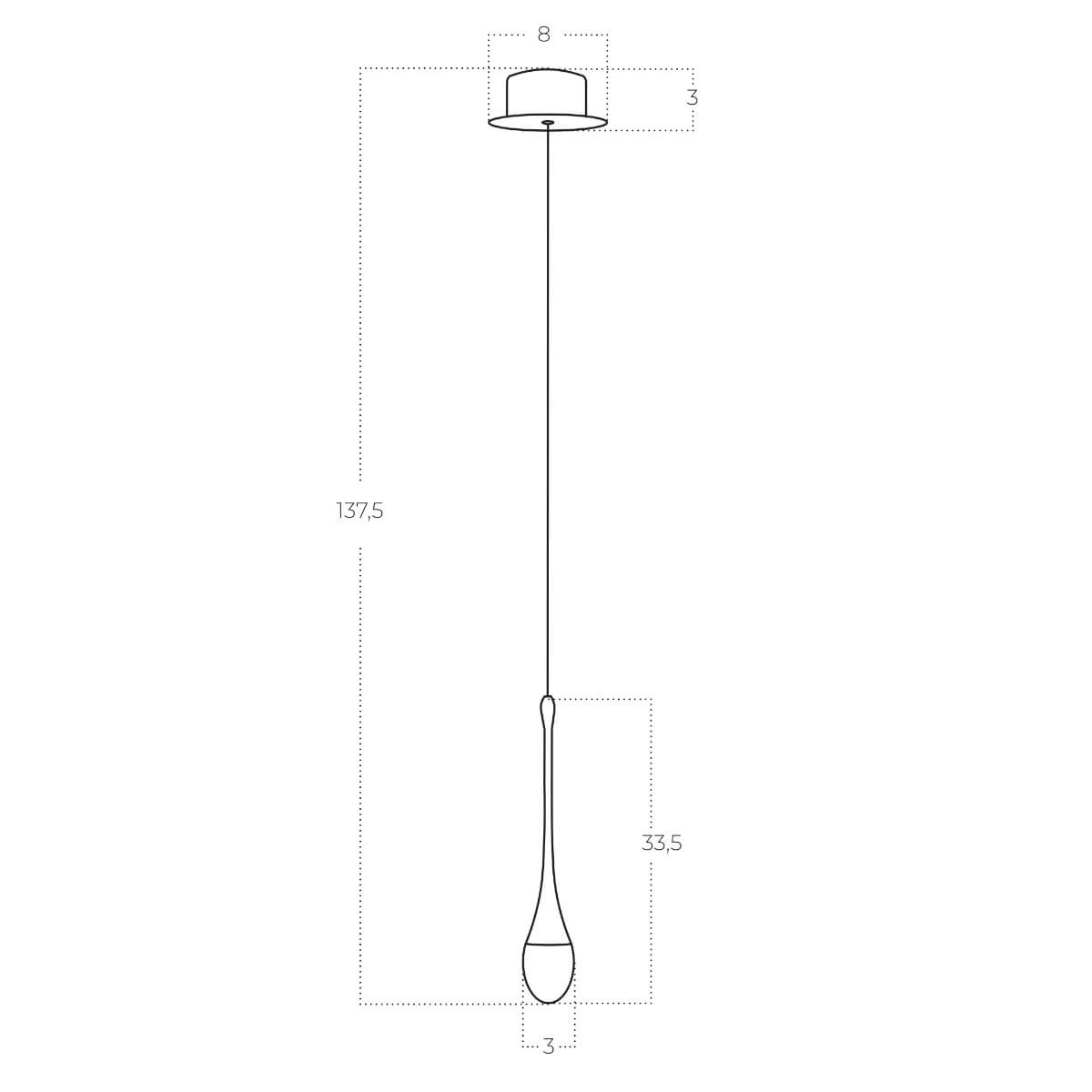 Lampa wisząca DALMA 1 GD złota AZ6006 AZZARDO