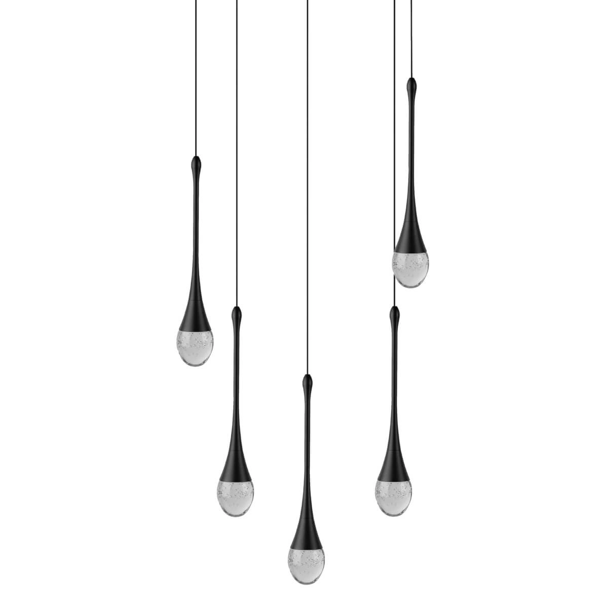 Lampa wisząca DALMA 5 BK czarna AZ6007 AZZARDO