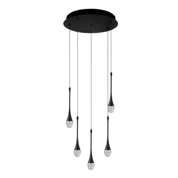Lampa wisząca DALMA 5 BK czarna AZ6007 AZZARDO