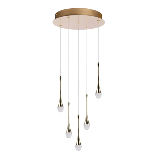 Lampa wisząca DALMA 5 GD złota AZ6008 AZZARDO