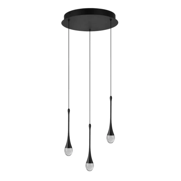 Lampa wisząca DALMA 3 BK czarna AZ6009 AZZARDO