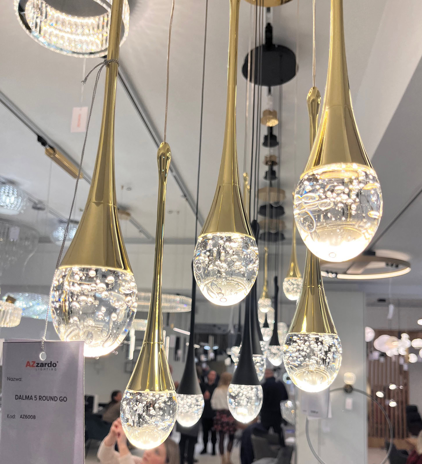 Lampa wisząca DALMA 3 GD złota AZ6010 AZZARDO