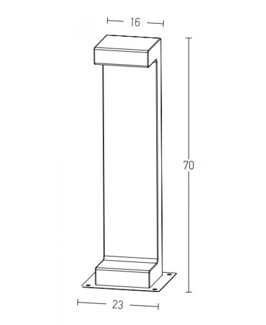 E192 OUTDOOR PILLAR LED 8W IP54 Zambelis Lights