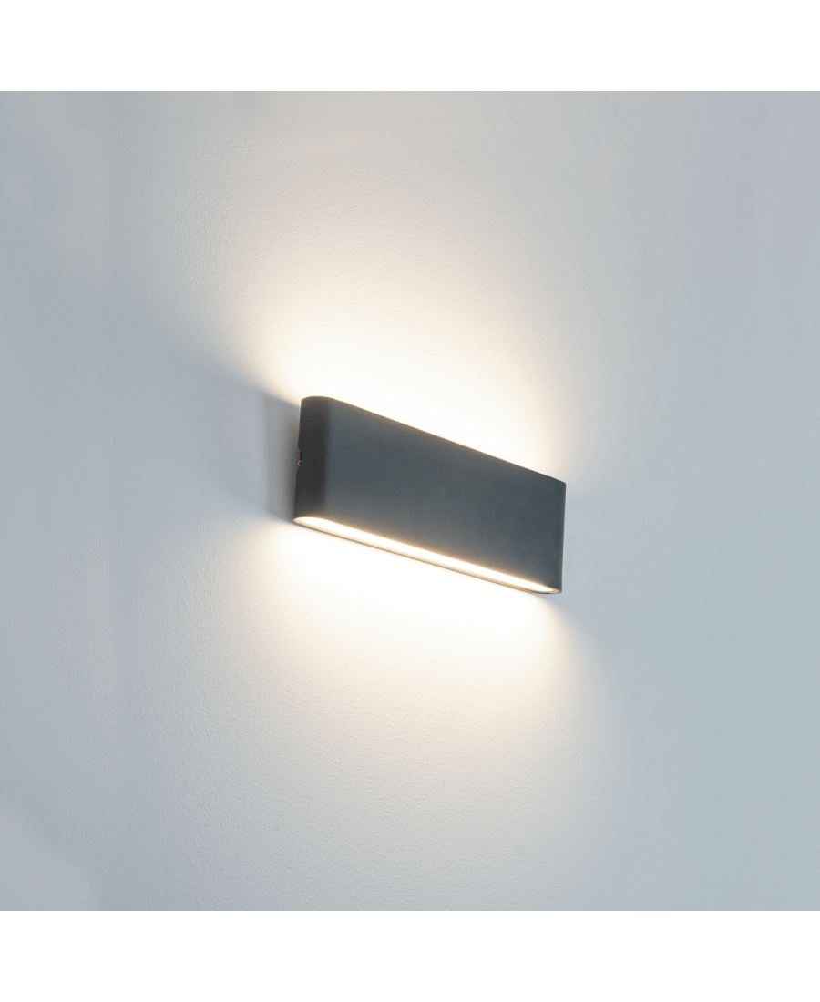 E240 OUTDOOR SCONCE 2X10W 3000K ALUMINUM GRAPHITE IP65 Zambelis Lights