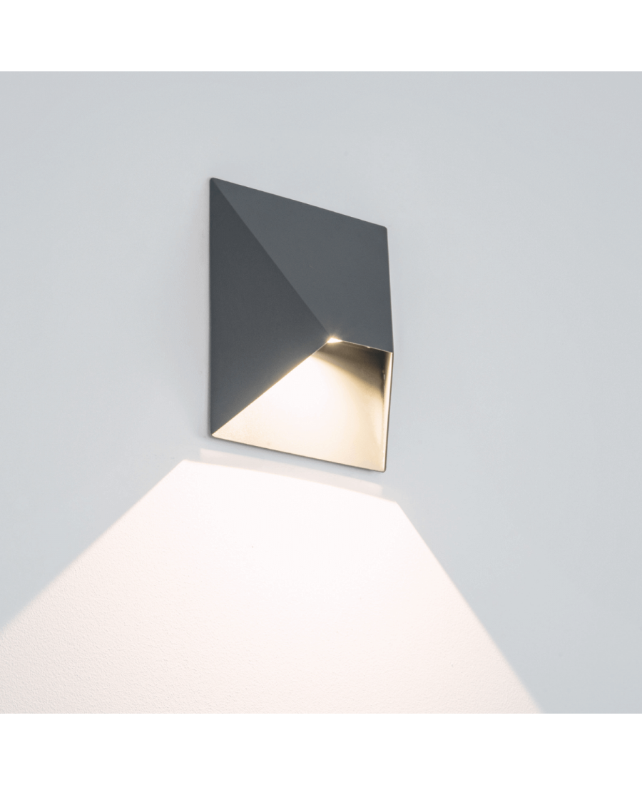 E243 OUTDOOR SCONCE 7W ALUMINIUM GRAPHITE IP54 Zambelis Lights