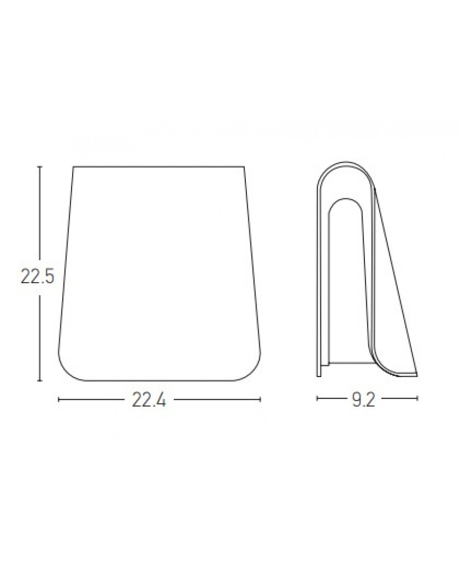 E245 OUTDOOR SCONCE LED 6W 3000K ALUMINUM GRAPHITE IP54 Zambelis Lights