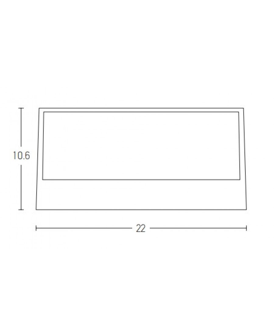 E262 LED UP DOWN WALL LIGHT 2X13.5W ALUMINIUM 3000K IP65 Zambelis Lights