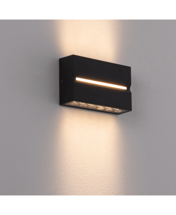 E272 OUTDOOR WALL LIGHT LED 15W 3000K ALUMINIUM GRAPHITE IP54 Zambelis Lights