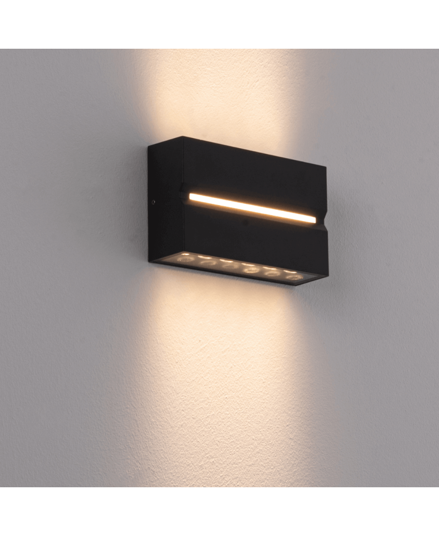 E272 OUTDOOR WALL LIGHT LED 15W 3000K ALUMINIUM GRAPHITE IP54 Zambelis Lights