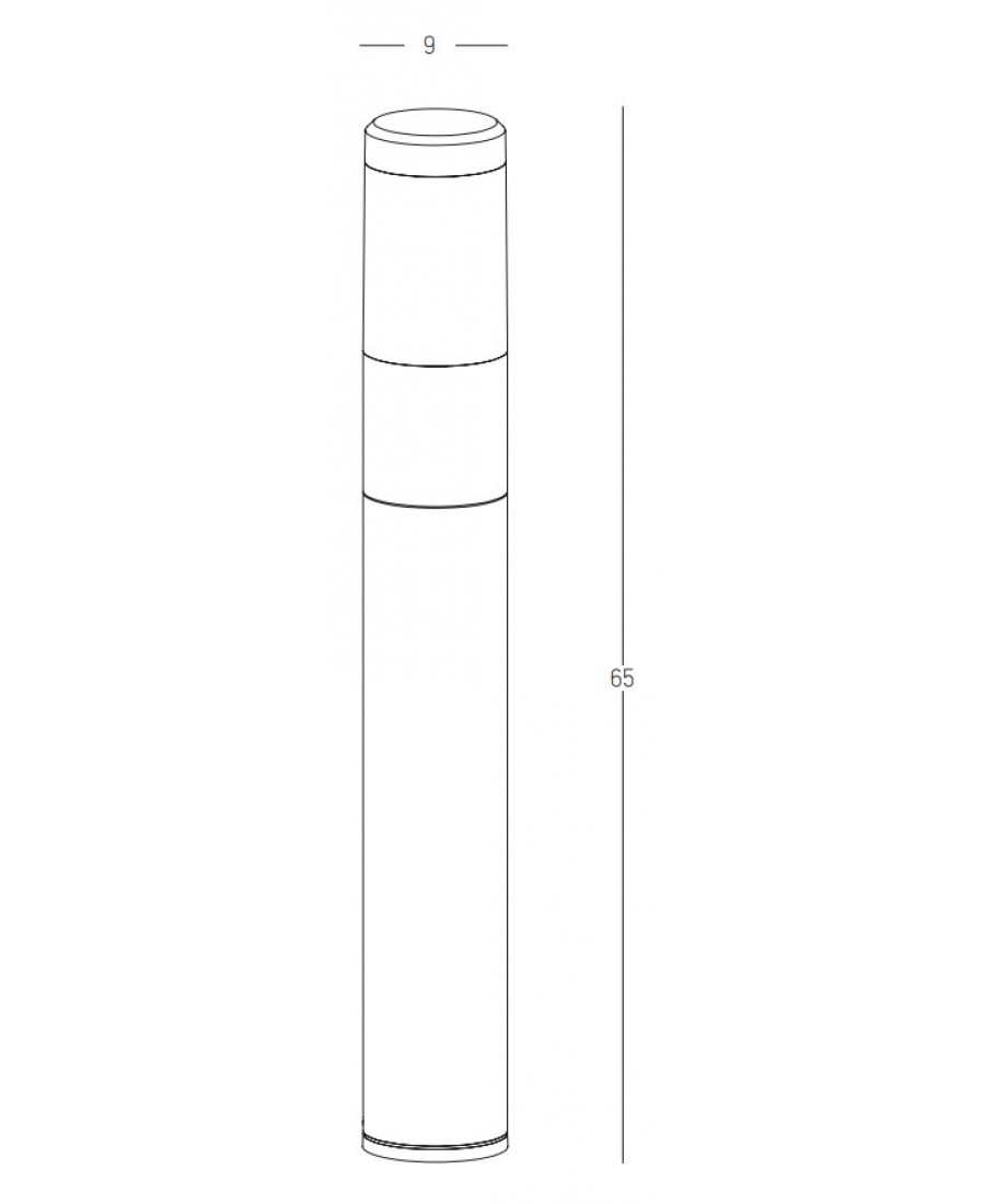 E277 OUTDOOR LAMPPOST 10W 3000K ALUMINIUM GRAPHITE IP54 Zambelis Lights