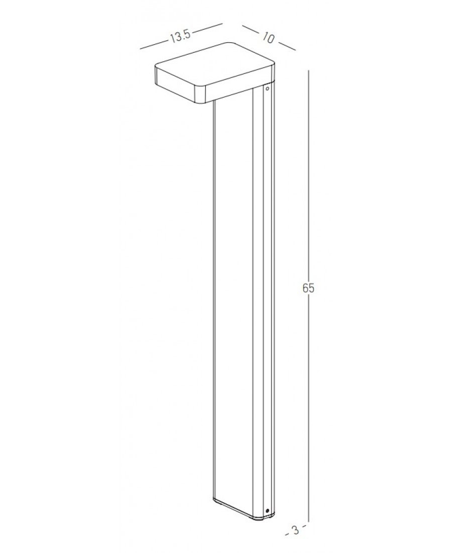 E297 OUTDOOR LAMPPOST 9W 3000K ALUMINIUM GRAPHITE IP54 Zambelis Lights